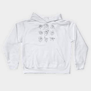 Rose outlines Kids Hoodie